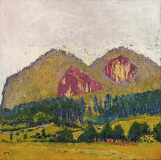 Koloman Moser, Plombergstein bei St. Gilgen am Wolfgangsee, um 1912, Öl auf Leinwand, 50 × 50 c ...