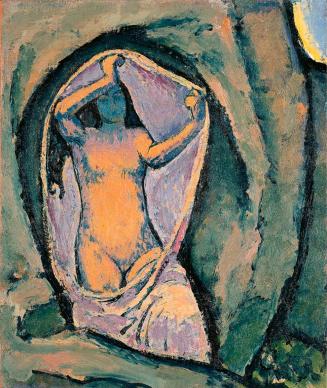 Koloman Moser, Studie zu Venus in der Grotte, um 1915, Öl auf Leinwand, 50 x 37 cm, Verbleib un ...