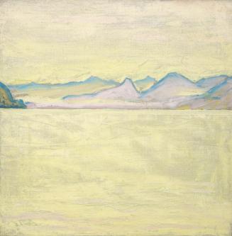 Koloman Moser, Morgenstimmung am Wolgangsee, um 1913, Öl auf Leinwand, 32,5 × 32,5 cm, Sammlung ...