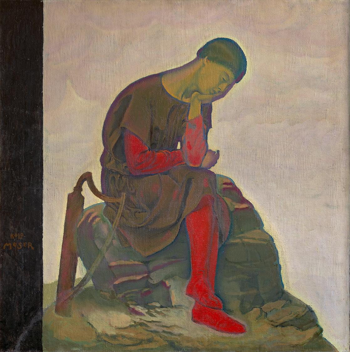 Koloman Moser, Walther von der Vogelweide, 1915, Öl auf Leinwand, 100 x 100 cm, Wien Museum, In ...