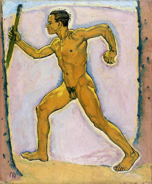 Koloman Moser, Der Wanderer, um 1914, Öl auf Leinwand, 75,5 × 62,5 cm, Leopold Museum-Privatsti ...