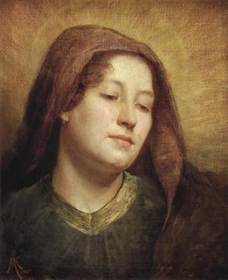 Koloman Moser, Madonna, 1891, Öl auf Leinwand, 46,5 × 37,5 cm, Privatbesitz, Österreich