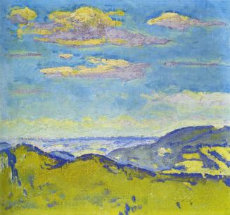 Koloman Moser, Berglandschaft, um 1913, Öl auf Leinwand auf Karton, 29,5 × 33 cm, Verbleib unbe ...