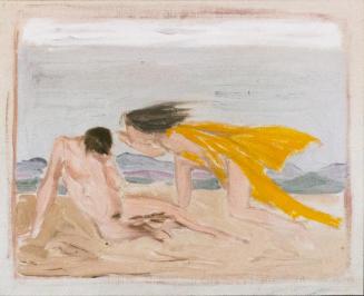 Koloman Moser, Odysseus und Nausikaa, um 1915, Öl auf Leinwand, 27 × 30,5 cm, Privatsammlung, W ...