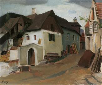 Otto Rudolf Schatz, Auf der Burg in Weißenkirchen in der Wachau, um 1940, Öl auf Leinwand, 60,3 ...
