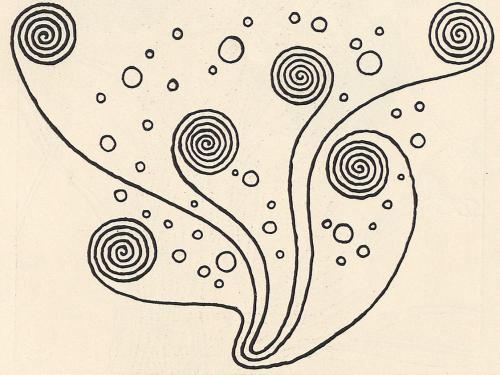 Koloman Moser, Schlussvignette für die "IX. Secessionsausstellung", 1901, Buchdruck, Blattmaße: ...