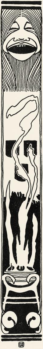 Koloman Moser, IIlustration "Gewissensfrage", 1898, Buchdruck, Blattmaße: 28,5 × 20,5 cm, Belve ...