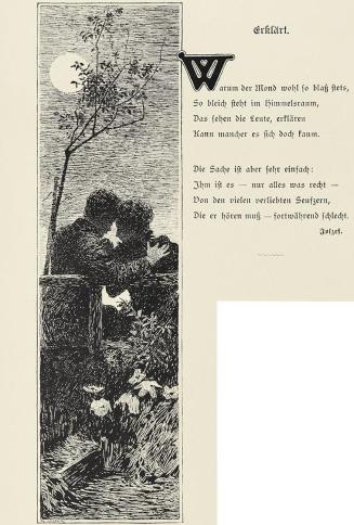 Koloman Moser, Illustration "Erklärt" von Joszef, 1895, Buchdruck, Blattmaße: 28,5 × 20,5 cm, U ...