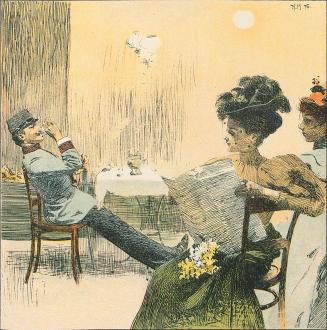 Koloman Moser, Titelblatt "Meggendorfers Humoristische Blätter", 1895, Buchdruck in Farbe, Blat ...
