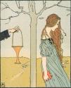 Koloman Moser, Illustration "Vergeltung" von H. v. d. O., 1895, Buchdruck in Farbe, Blattmaße:  ...