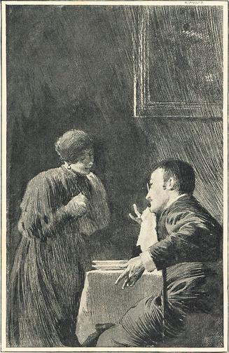 Koloman Moser, Illustration "Zu aufrichtig", 1896, Buchdruck, Blattmaße: 28,5 × 20,5 cm, Univer ...