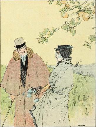 Koloman Moser, IIlustration "Erkannt", 1895/1898, Buchdruck in Farbe, Blattmaße: 28,5 × 20,5 cm ...