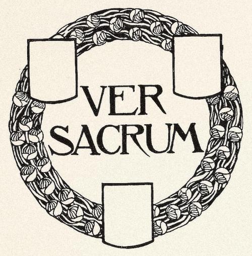 Koloman Moser, Vignette "Ver Sacrum", 1898, Buchdruck, Blattmaße: 29,8 × 28,8 cm, Staatliche Mu ...