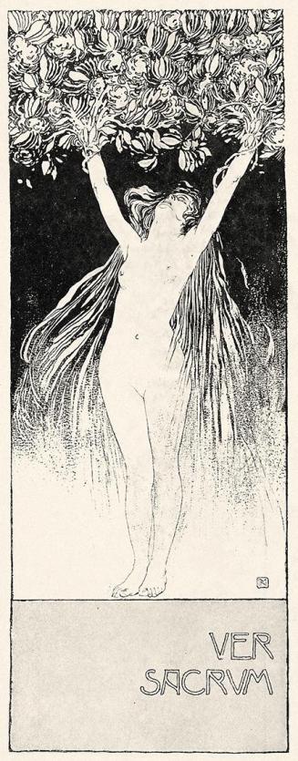 Koloman Moser, Illustration, 1898, Buchdruck, Blattmaße: 29,8 × 28,8 cm, Staatliche Museen zu B ...