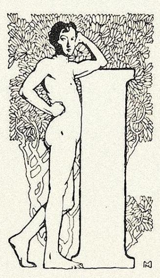 Koloman Moser, Initiale "I", 1898, Buchdruck, Blattmaße: 29,8 × 28,8 cm, Staatliche Museen zu B ...