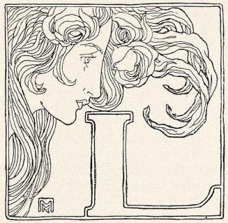 Koloman Moser, Initiale "L", 1898, Buchdruck, Blattmaße: 29,8 × 28,8 cm, Staatliche Museen zu B ...