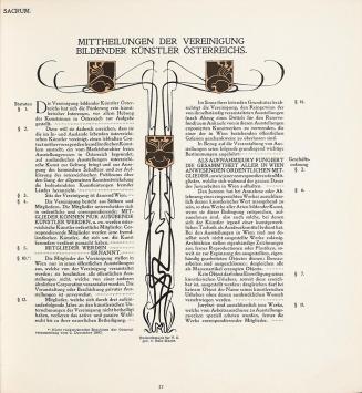 Koloman Moser, Buchschmuck, 1898, Buchdruck, Blattmaße: 29,8 × 28,8 cm, Staatliche Museen zu Be ...