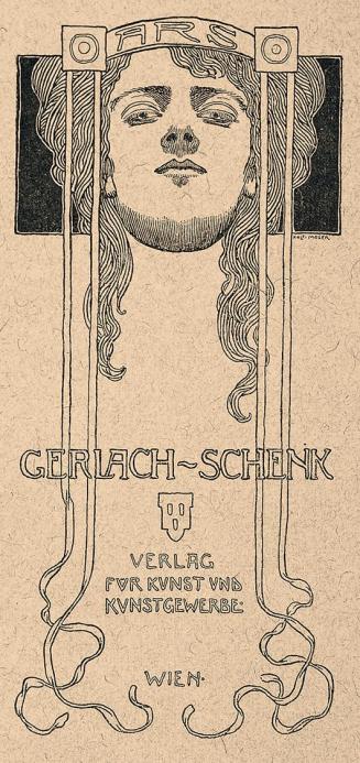 Koloman Moser, Werbeinserat für den Verlag „Gerlach-Schenk", 1898, Buchdruck, Blattmaße: 29,8 × ...