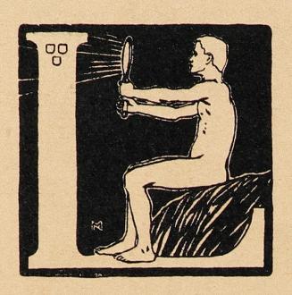 Koloman Moser, Initiale "L", 1898, Buchdruck, Blattmaße: 29,8 × 28,8 cm, Belvedere, Wien, Inv.- ...