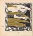 Koloman Moser, Woglinde (Kalenderblatt Juli), 1901, Buchdruck in Farbe, Blattmaße: 25,5 × 23,5  ...