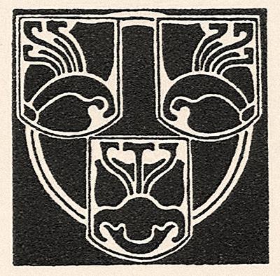 Koloman Moser, Werkgruppe Koloman Moser in: Ver Sacrum, 1902, Jg. V, H. 6, 1902, Buchdruck, Bla ...