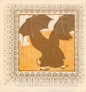 Koloman Moser, Wetterübermut, 1903, Farbholzschnitt, Blattmaße: 25,5 × 23,5 cm, Belvedere, Wien ...