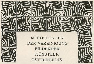 Koloman Moser, Entwurf für Wandverkleidungsfließen, 1899, Buchdruck, Blattmaße: 29 × 28,2 cm, S ...