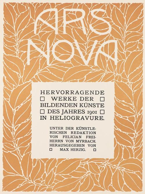 Koloman Moser, Titelblatt, 1901, Buchdruck in Farbe, Blattmaße: 45 × 35 cm, Belvedere, Wien, In ...
