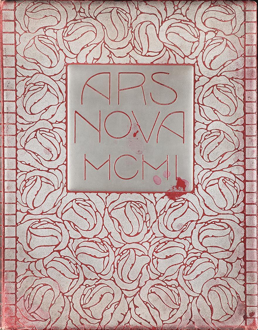 Koloman Moser, "Ars Nova MCMI" von Max Herzig, 1901, Silberprägung auf Leinen, 45,5 × 35,5 × 4, ...