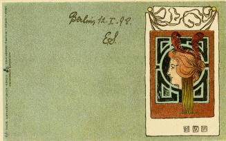 Koloman Moser, Wiener Künstler-Postkarte Serie II / 9, 1898, Farblithografie, Blattmaße: 9 × 14 ...