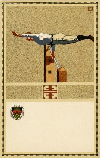 Koloman Moser, Postkarte "Deutscher Schul-Verein", 1910, Farblithografie, Blattmaße: 14 × 9 cm, ...