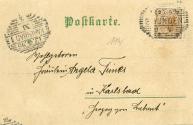 Koloman Moser, Künstler-Postkarte Meggendorfers Humoristische Blätter Nr. 8, 1897, Farblithogra ...