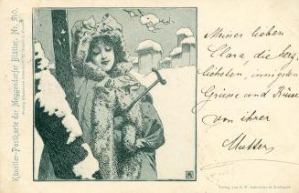 Koloman Moser, Künstler-Postkarte Meggendorfers Humoristische Blätter Nr. 510, 1895, Farblithog ...