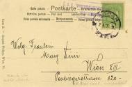 Koloman Moser, Wiener Künstler-Postkarte Serie II / 6, 1898, Farblithografie mit Goldfarbe, Bla ...