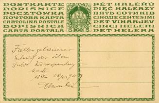 Koloman Moser, Postkarte "60. Regierungsjubiläum Kaiser Franz Joseph I.", 1908, Farblithografie ...