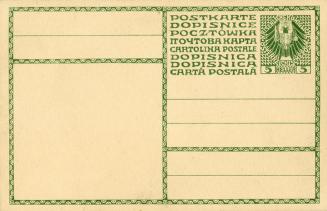 Koloman Moser, Postkarte "60. Regierungsjubiläum Kaiser Franz Joseph I.", 1908, Farblithografie ...