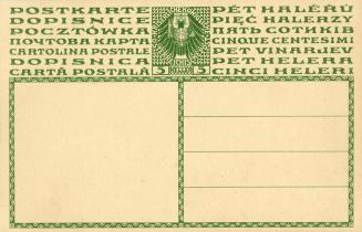 Koloman Moser, Postkarte "60. Regierungsjubiläum Kaiser Franz Joseph I.", 1908, Farblithografie ...