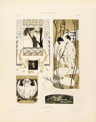 Koloman Moser, Ex Libris Frühling, 1895, Farblithografie, Blattmaße: 44 × 35 cm, Universitätsbi ...