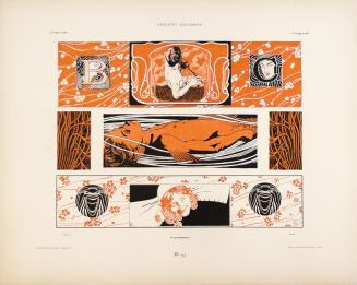 Koloman Moser, Kopfleisten, 1895, Farblithografie, Blattmaße: 35 × 44 cm, Universitätsbibliothe ...