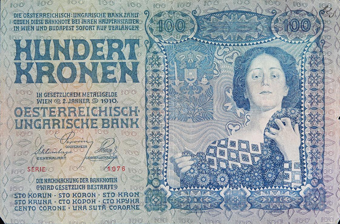Koloman Moser, Banknoten (1908–1910), 1910, Stahlstich, Blattmaße: 10,7 × 16,4 cm, Geldmuseum d ...