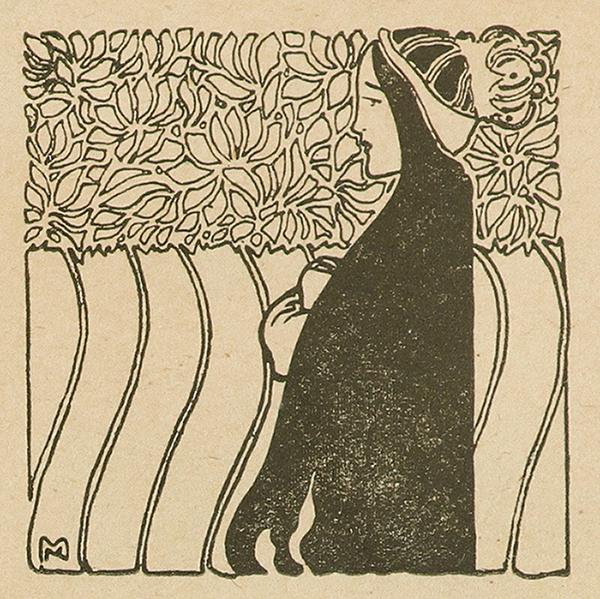 Koloman Moser, Vignette, 1898, Buchdruck, Blattmaße: 29 × 10,4 cm, Belvedere, Wien, Inv.-Nr. K1 ...