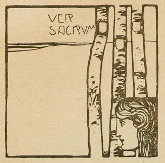 Koloman Moser, Vignette, 1898, Buchdruck, Blattmaße: 29 × 10,4 cm, Belvedere, Wien, Inv.-Nr. K1 ...