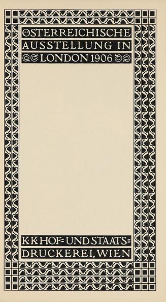 Koloman Moser, Titelblatt, 1906, Buchdruck, Blattmaße: 20,8 × 11,6 cm, Belvedere, Wien, Inv.-Nr ...