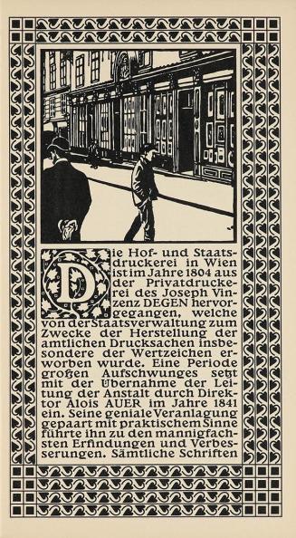 Koloman Moser, Buchschmuck, 1906, Buchdruck, Blattmaße: 20,8 × 11,6 cm, Belvedere, Wien, Inv.-N ...