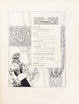 Koloman Moser, Inhalt, 1898, Lithografie, Blattmaße: 44,7 × 35 cm, Universitätsbibliothek Unive ...