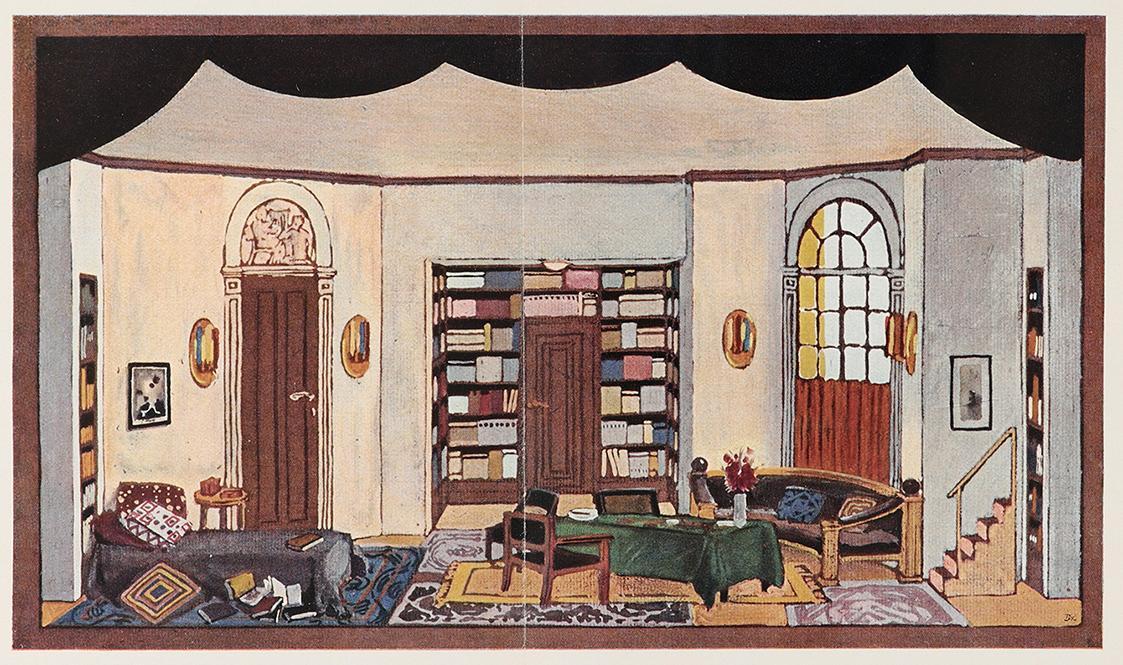 Koloman Moser, Theater (1911–1913), 1913, Buchdruck in Farbe, Blattmaße: 19,2 × 24,2 cm, Belved ...