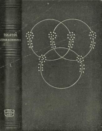 Koloman Moser, "Auferstehung" von Leo Tolstoi, um 1900, Goldprägedruck auf Leder, Unbekannter B ...