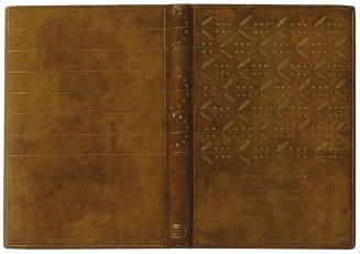 Koloman Moser, "Studentenbeichten" von Otto Julius Bierbaum, um 1900, Goldprägedruck auf Leder, ...