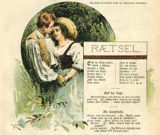 Koloman Moser, Titelblatt "Raethsel", 1894, Buchdruck in Farbe, Blattmaße: 28,8 × 20,5 cm, Würt ...