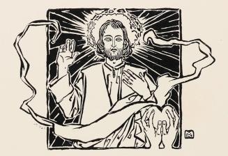 Koloman Moser, Illustration "Dankeslied" von Angelus Silesius, 1897, Buchdruck, Blattmaße: 26,7 ...
